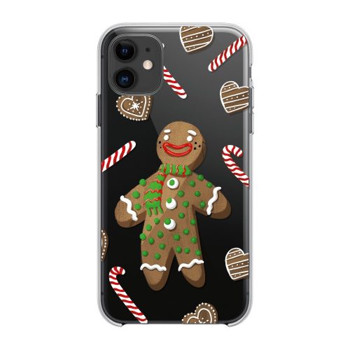 Husa de protectie de Craciun pentru Huawei P30 Lite, Gingerbread Man, transparenta