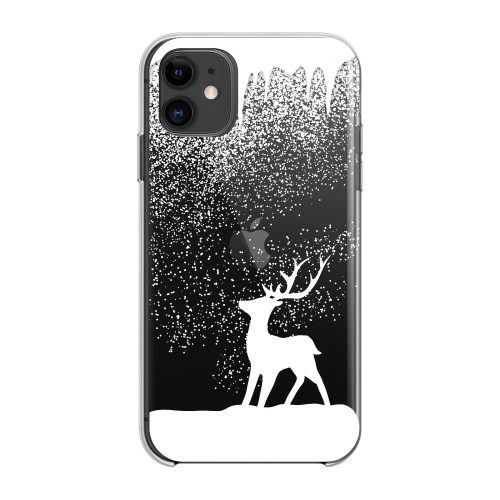 Husa de protectie de Craciun pentru Apple iPhone 7/8/SE 2020, Reindeer, transparenta