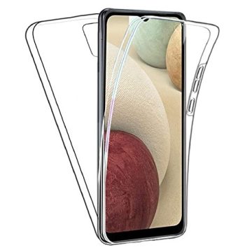   Husa protectie Samsung Galaxy A12 (fata + spate) Fully PC & PET 360°, transparenta