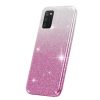 Husa Luxury Glitter Gradient pentru Samsung Galaxy A02s, roz cu argintiu