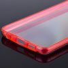 Husa protectie Samsung Galaxy S21 Plus (fata + spate) Fully PC & PET 360°, transparenta cu margini rosii