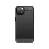 Husa de protectie Carbon Stripe pentru Xiaomi Redmi Note 10/10S, silicon moale, negru