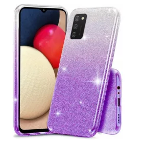   Husa Luxury Glitter Gradient pentru Samsung Galaxy A72, argintiu cu mov