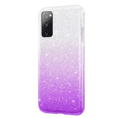 Husa Luxury Glitter Gradient pentru Samsung Galaxy A72, argintiu cu mov