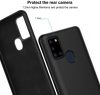 Husa Liquid Silicone Case pentru Samsung Galaxy A22 4G, interior microfibra, neagra