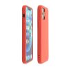 Husa Liquid Silicone Case pentru Apple iPhone 13 Mini, interior microfibra, rosu deschis
