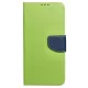 Husa protectie Samsung Galaxy A33 5G, Fancy Case, tip carte, inchidere magnetica, verde lime/albastru