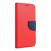 Husa protectie Apple iPhone 14 Pro, Fancy Case, tip carte, inchidere magnetica, rosu/albastru