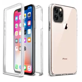   Husa protectie iPhone 14 Pro Max (fata + spate), Fully PC & PET 360°, transparenta
