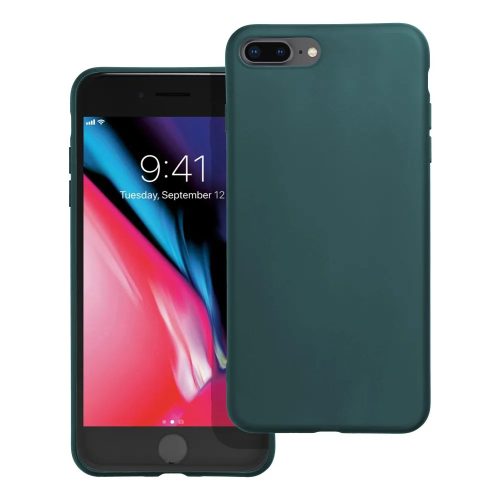 Husa Apple iPhone 7 Plus / 8 Plus, Matt TPU, silicon moale, verde inchis