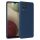 Husa Samsung Galaxy A12, Matt TPU, protectie camera, albastru inchis