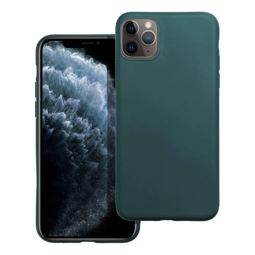 Husa Apple iPhone 12 Pro, Matt TPU, silicon moale, verde inchis