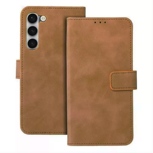 Husa protectie Xiaomi 13 Lite, Tender Book, inchidere cu clapa magnetica, maro