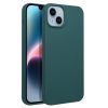 Husa Apple iPhone 15 Plus, Matt TPU, silicon moale, verde inchis