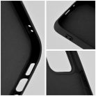 Husa Apple iPhone 15 Pro Max, Luxury Silicone, catifea in interior, neagra