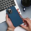 Husa Apple iPhone 15 Pro Max, Luxury Silicone, catifea in interior, albastra