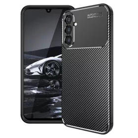   Husa Carbon Fiber pentru Samsung Galaxy A15, aspect carbon, neagra