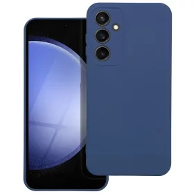   Husa Samsung Galaxy S23 FE, Luxury Silicone, catifea in interior, protectie camere, albastru inchis