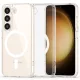 Husa protectie Samsung Galaxy S24, compatibila MagSafe, hybrid PC + TPU, transparenta