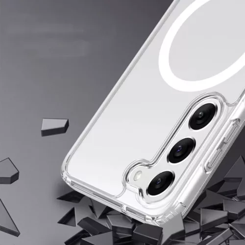 Husa protectie Samsung Galaxy S24 Plus, compatibila MagSafe, hybrid PC + TPU, transparenta