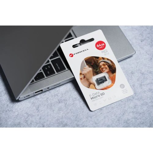 Card de memorie MicroSD 64GB, UHS-I U3, class 10, FORCELL F-DATA