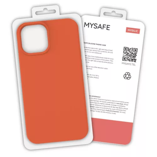 Husa protectie MySafe Silic pentru Apple iPhone 11 Pro, catifea in interior, portocaliu