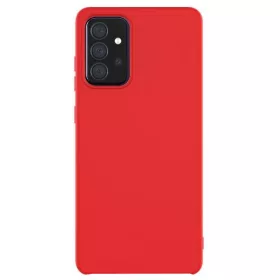   Husa Samsung Galaxy A72 4G/5G, Luxury Silicone, catifea in interior, rosie