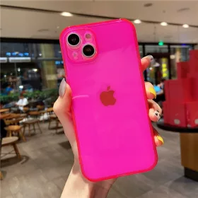   Husa Apple iPhone 12 Mini, Mysafe Neo, protectie camere, pink neon