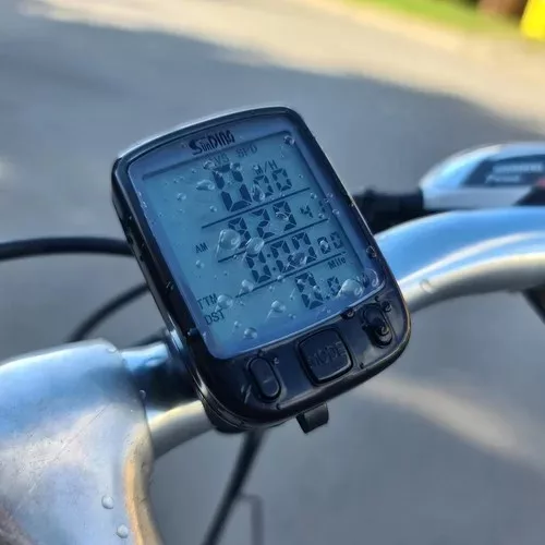 Computer digital LR18666 pentru bicicleta, 22 functii, vitezometru, contor distante, timer, afisaj LCD
