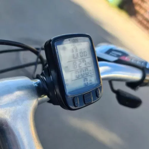 Computer digital LR18666 pentru bicicleta, 22 functii, vitezometru, contor distante, timer, afisaj LCD