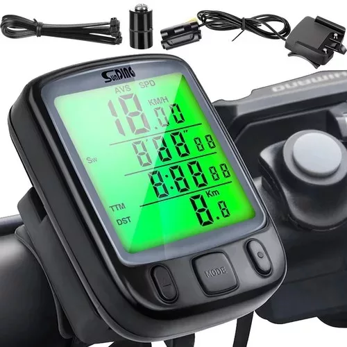 Computer digital LR18666 pentru bicicleta, 22 functii, vitezometru, contor distante, timer, afisaj LCD