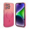 Husa Apple iPhone 11 Pro, Magsafe Ombre Silicone, geam protectie camere, roz