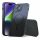 Husa Apple iPhone 15 Pro Max, Magsafe Ombre Silicone, geam protectie camere, negru/albastru