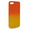 Husa Apple iPhone 7/8/SE2, Luxury Ombre Silicone, catifea in interior, portocaliu/galben
