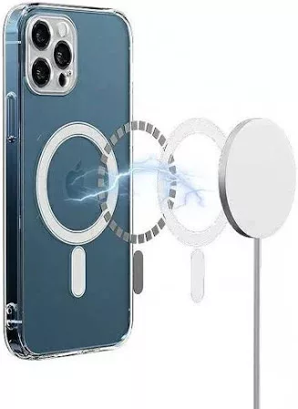Husa de protectie Apple iPhone 13 Pro, compatibila MagSafe, protectie camere, transparenta