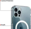 Husa de protectie Apple iPhone 14 Plus, compatibila MagSafe, protectie camere, transparenta