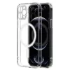 Husa de protectie Apple iPhone 14 Pro Max, compatibila MagSafe, protectie camere, transparenta