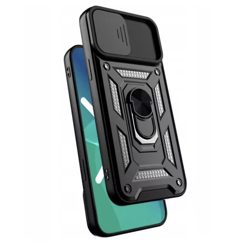Husa Apple iPhone X/XS, Camshield Armor, inel sustinere, protectie camera, neagra