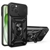 Husa Apple iPhone 14, Camshield Armor, inel sustinere, protectie camera, neagra