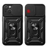 Husa Apple iPhone 14, Camshield Armor, inel sustinere, protectie camera, neagra
