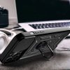 Husa Apple iPhone 14 Pro, Camshield Armor, inel sustinere, protectie camera, neagra