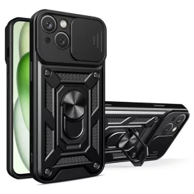   Husa Apple iPhone 16 Pro Max, Camshield Armor, inel sustinere, protectie camera, neagra