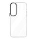 Husa de protectie Samsung Galaxy A35 5G, Metal Camera Defender, TPU si acryl, alba/argintie