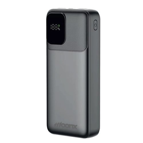 Baterie externa MOONX MP02, 20.000 mA, 1 x USB-C/PD 20W + 1 x USB QC3.0 22.5W, neagra