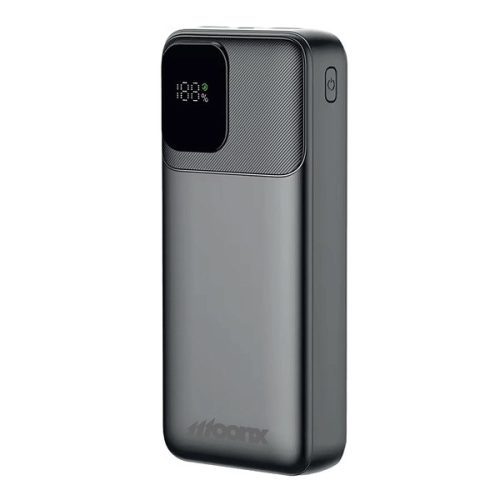 Baterie externa MOONX MP02, 10.000 mA, 1 x USB-C/PD 20W + 1 x USB QC3.0 22.5W, neagra