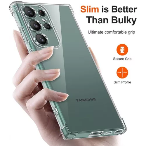 Husa Samsung Galaxy S25 Ultra, TPU transparent, intarituri in colturi, grosime 1,5 mm