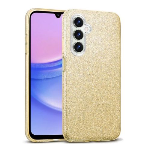 Husa protectie Samsung Galaxy A16, Luxury Glitter, aurie