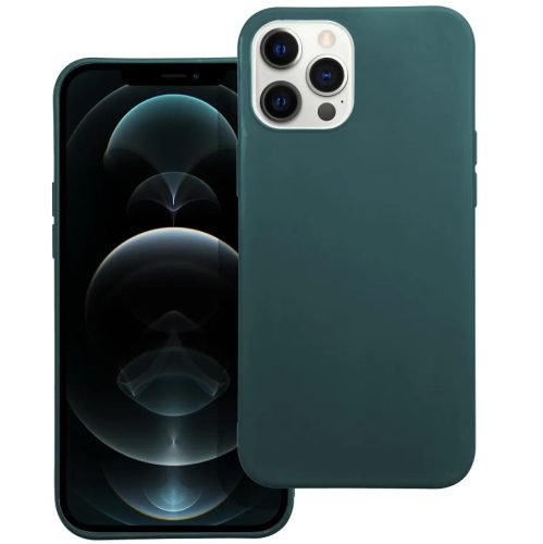 Husa Apple iPhone 14 Pro Max, Matt TPU, silicon moale, verde inchis