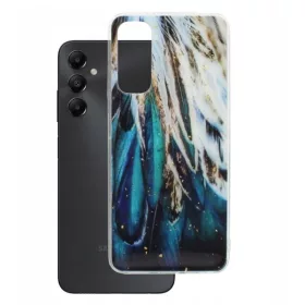 Husa protectie Samsung Galaxy A05s, Gold Glam Feathers