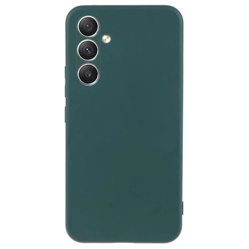 Husa Samsung Galaxy A55, Matt TPU, silicon moale, verde forrest